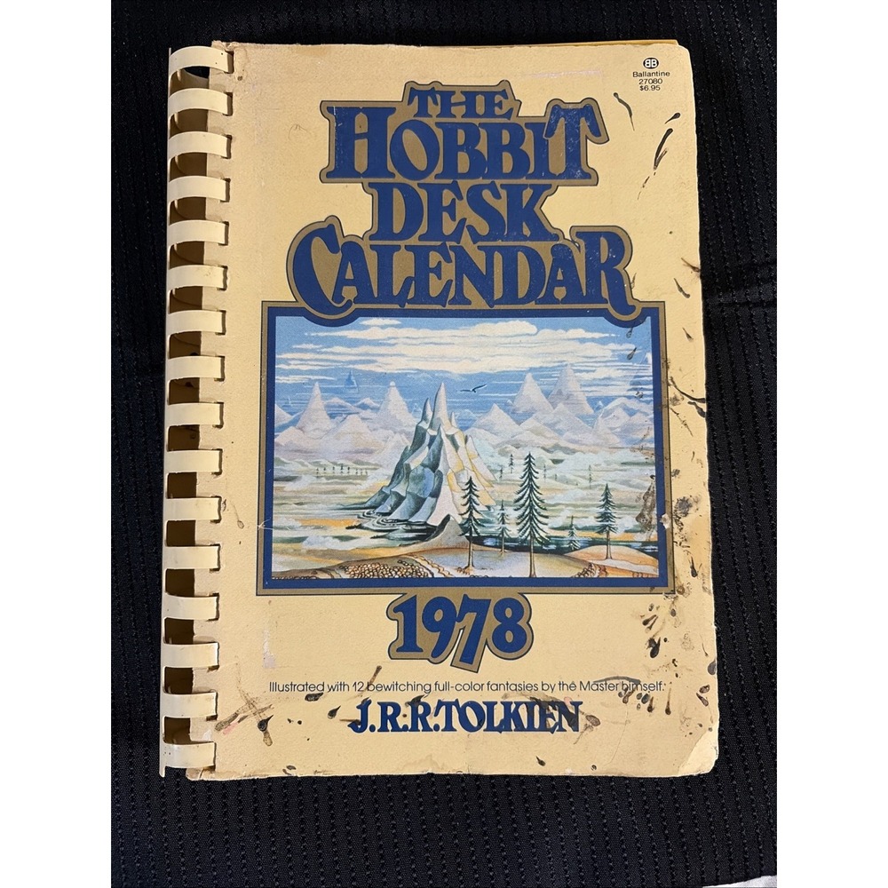 Vintage 1978 The Hobbit Desk Calendar JRR Tolkien Ballantine Books First Edition